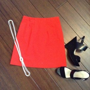 Red/Orange High-Waisted Skirt